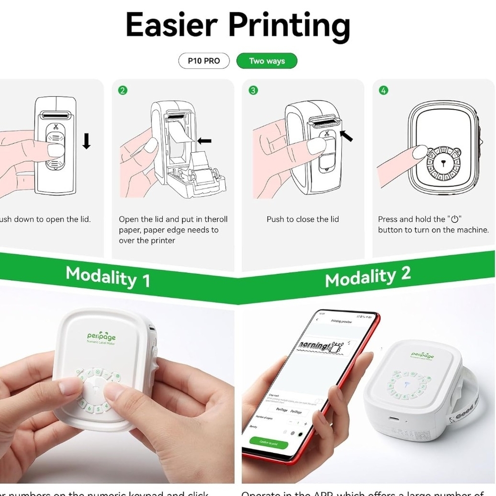 P10Pro Numeric Label Maker - White - Picture 7 of 10